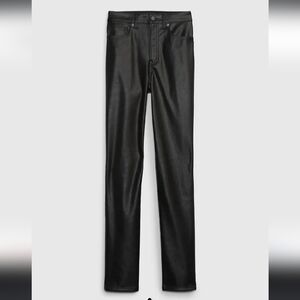 High Rise Vegan Leather Vintage Slim Pants By Gap, Size 27/4R, NWT, Black
